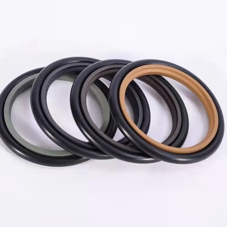 High Performance 40% Bronze Ptfe Piston Seal Spgo Green Brown Glyd Ring for Hydraulic Cylinders