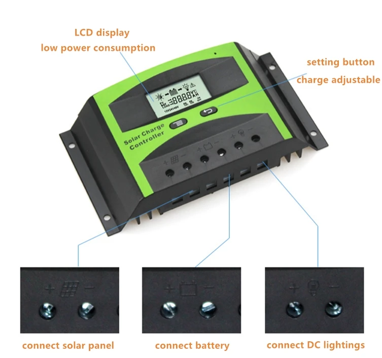 sun pv photovoltaic solar panel cell energy system auto pwm battery charger solar charge controller regulator