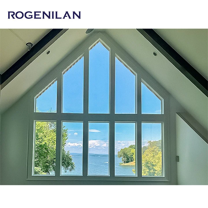 Custom aluminum Round/Rectangular/Triangular/Coastline/arch  Specialty Shape windows