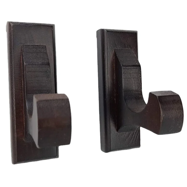 Sword Wall Mount Display Hooks - Wood Sword Holder Rack, Hanger for Martial Arts Weapons, Axe, Knife, Dagger, Lightsaber and Wiz