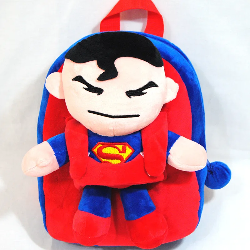 Wholesale Kindergarten Cartoon Plush Backpack Removable Doll Backpack Spider Man Plush Backpack