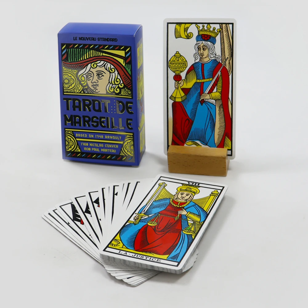 Custom printing soft touch tarot cards for beginners holographic oracle tarot cards  with  guidebook and box