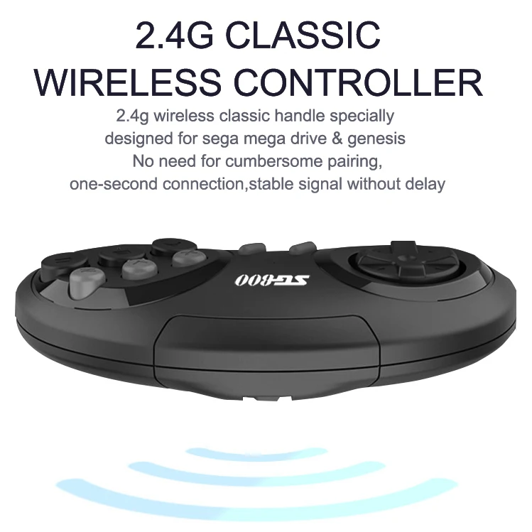 16Bit 4K HD Mini Retro Game Consola De Video Juegos Arcade 2.4G Dual Gamepad TV Game Box Stick For Sega Genesis Mega Drive
