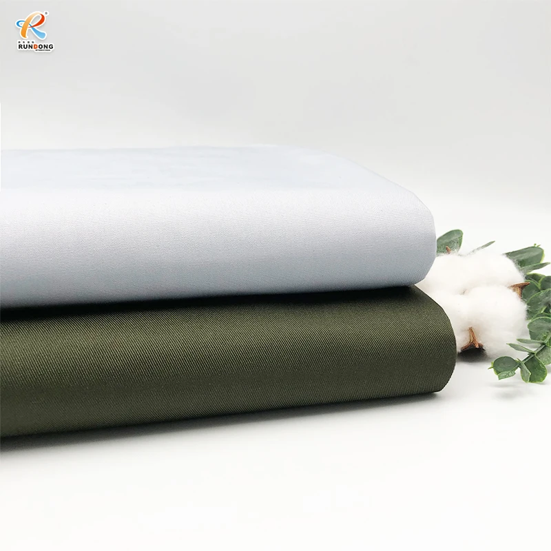 Rundong wholesale  TC  60 cotton 40 polyester twill workwear for garment 100% cotton drill fabric