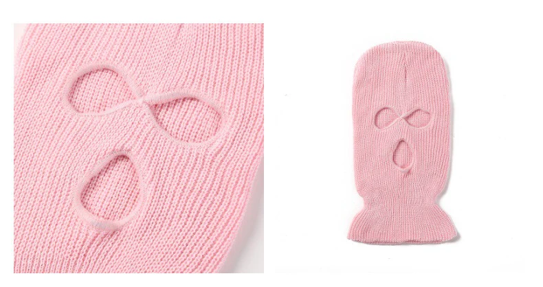 Fashion Custom 3 Hole Women Men 100% Acrylic Cheap Winter Cap Full Face Cover Ski Mask Knitted Hat