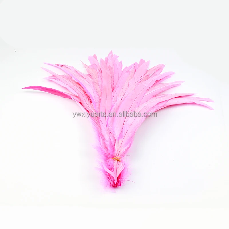 Hot Sale 25-45 cm Sprayed Silver Rooster Tail Feathers for Sale