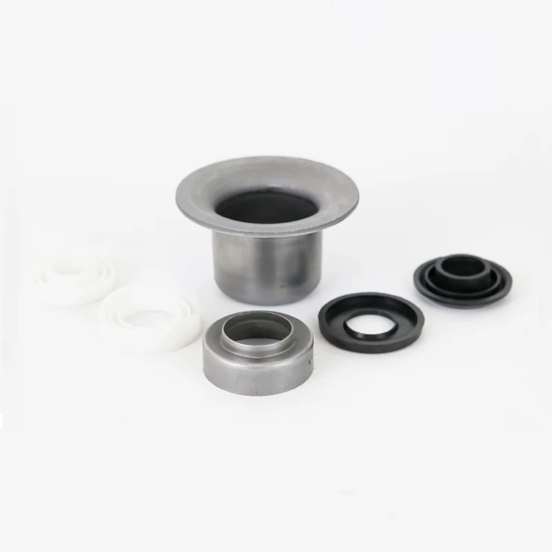 Quality CE 6204 TK Type Stamped Steel Bearing Flange End Cap And 5 Seals Kit in Idler Conveyor Roller For Sand Mining