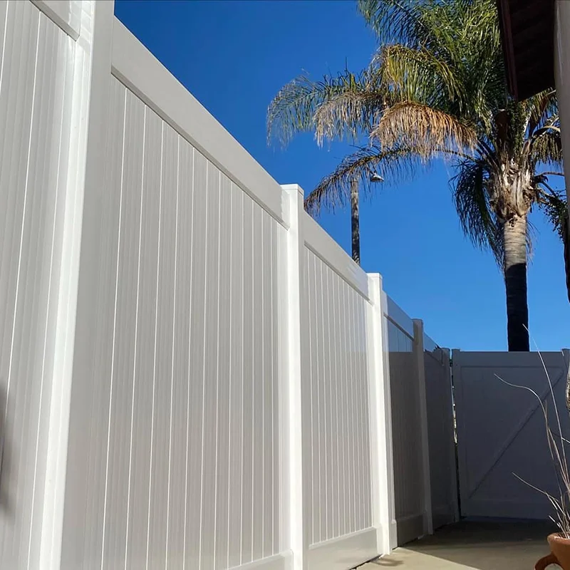 PVC Private Fencing Screening White Vinyl Plastic Privacy Fence Panels