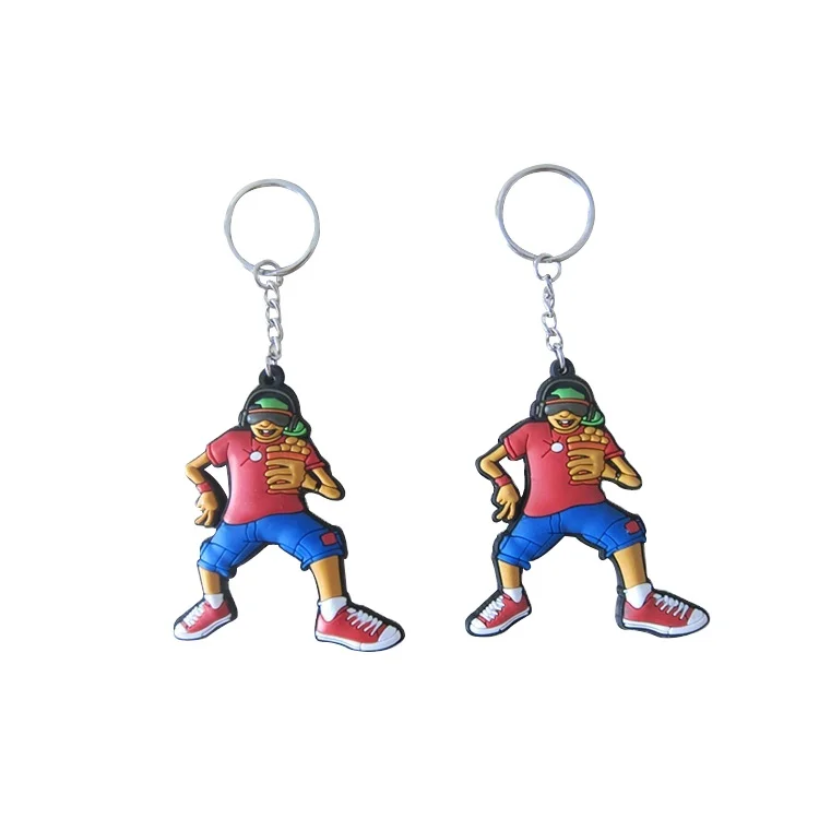 new arrival wholesale 15+ years factory cute custom design French fries keychain for kids school keytags