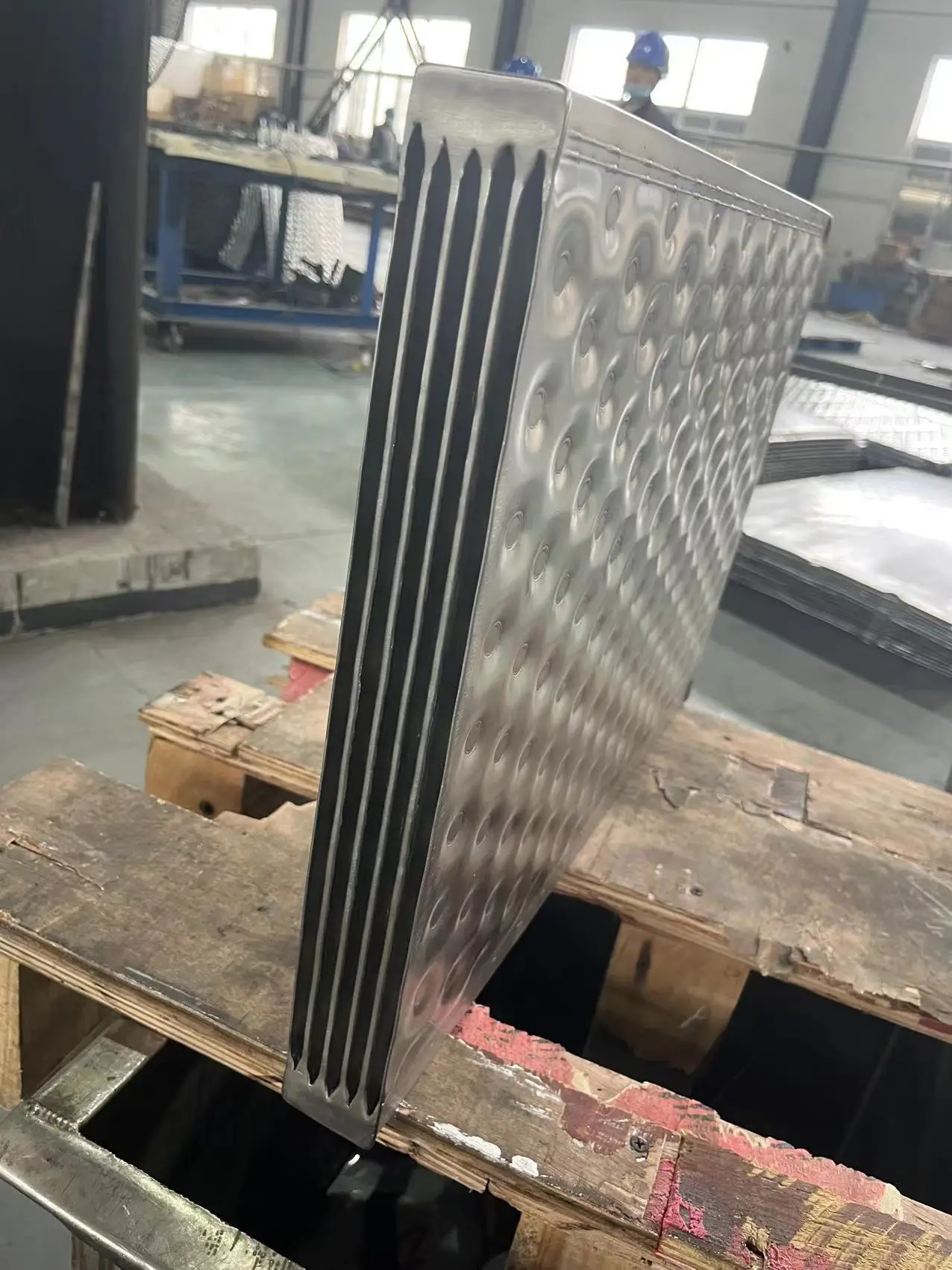 waste heat recovery pillow plate heat exchanger