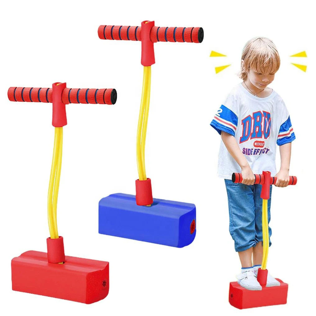 2021 Amazon Hot Selling New 678 Home Fitness Kids Flash Vowels Pogo Stick Jumper Toys With Color Box