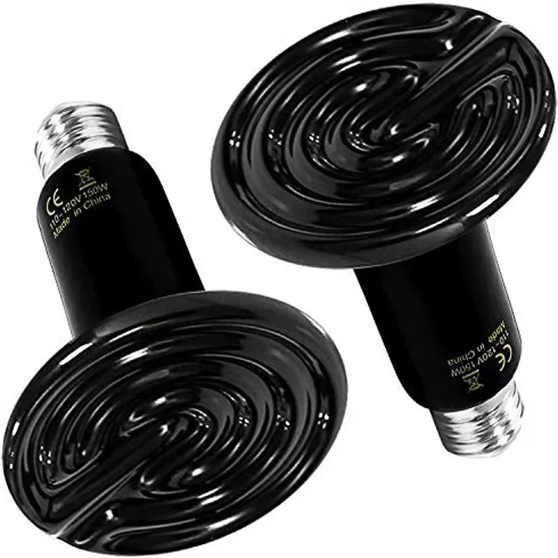 Керамический нагреватель дальнего инфракрасного 120V-220V 25W 50W 75W 150W 200W для куриной черепахи ящерицы рептилии тепловая лампа