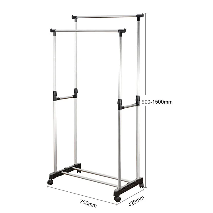 Removable Heavy Duty Storage Dryer unit Rack Double-layer Drying Rack With Storage Space