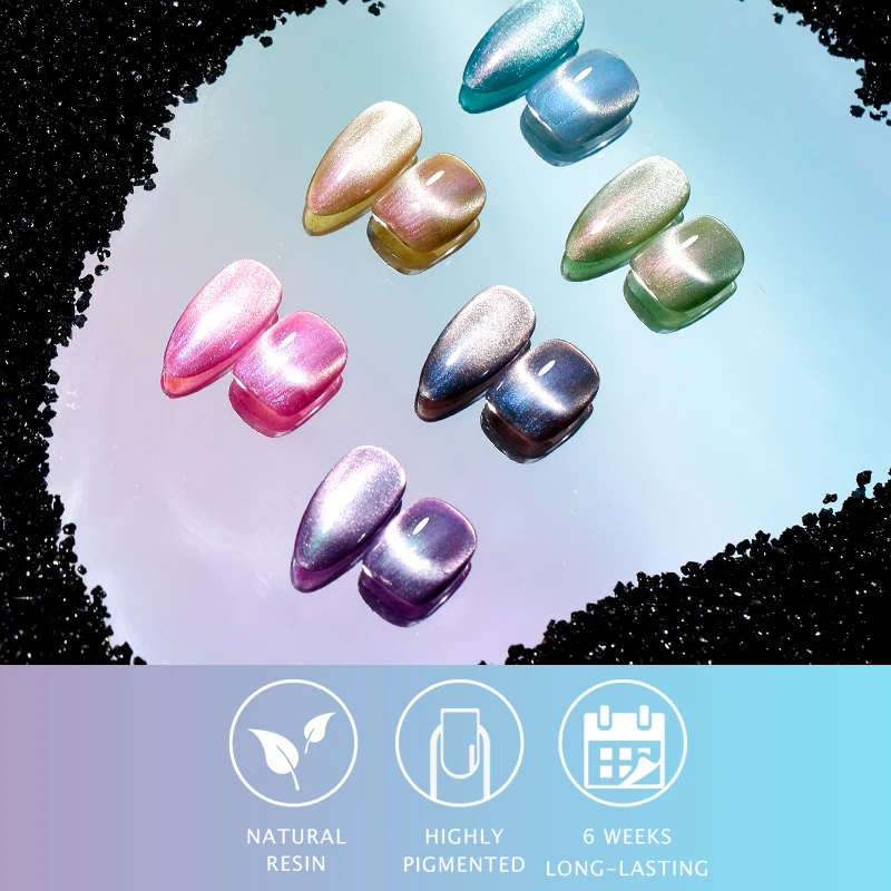 JTING 12colors Magic Nail Gel Polish Colorful Interstellar Aurora Cat Eye Magnetic Soak Off UV Nail Gel Polish OEM Private label