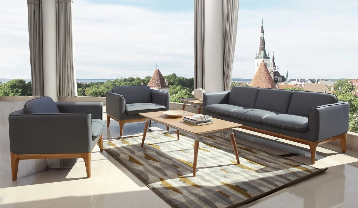 Office furniture hot sale modern style fabric upholstery seating office sofa