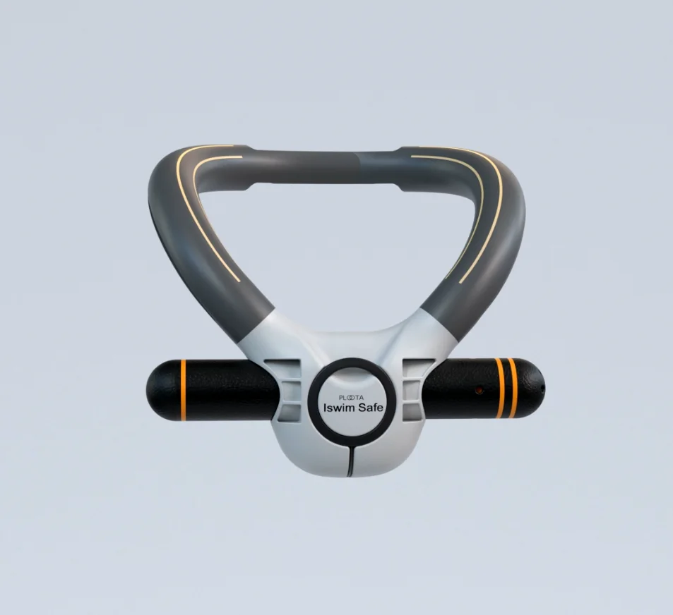 Portable anti-drowning life collar float swimming safety with carbon dioxide cylinder inflatable neck for self-rescue