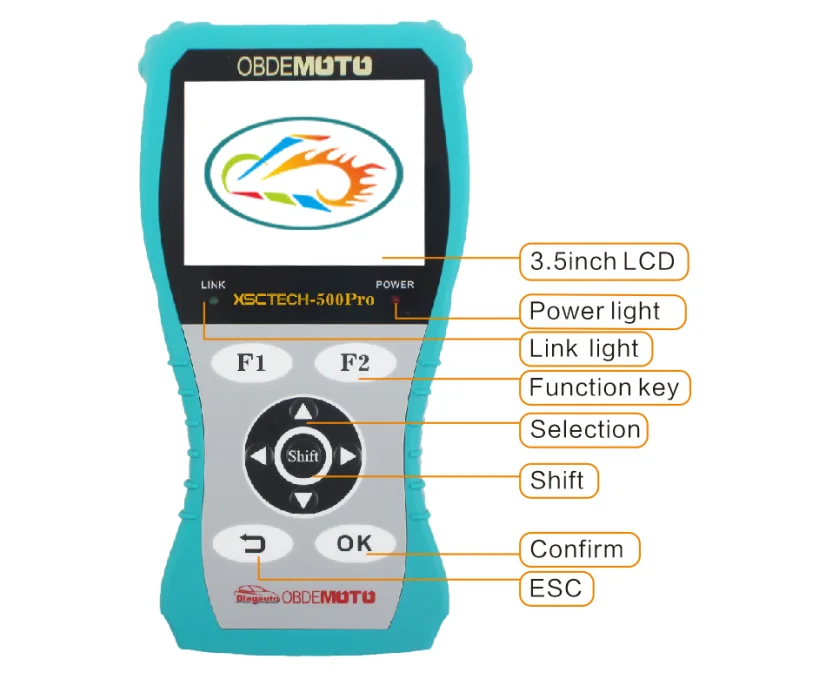 Motorbike EFI Diagnostic Tool ECU Programming&DTC Reader Clear Fault Code OBDE-500PRO Motorcycle Diagnostic instrument