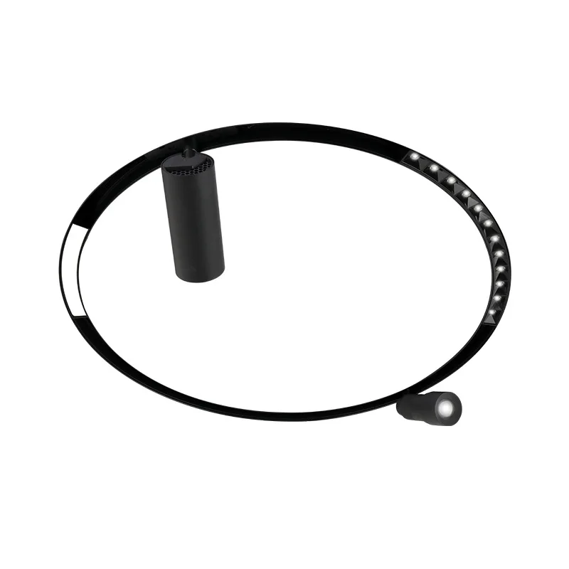 Smart Circle Ring 600mm Indoor Rail Lighting magnetic track light system DC48V Flood led linear track light control by tuya