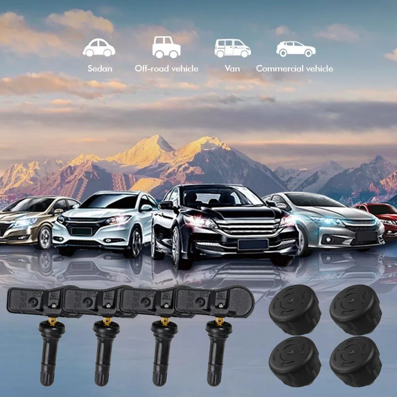 Factory Solar Wireless Truck Car Universal 4/6 Wheels Tire Pressure Monitoring System External Sensors