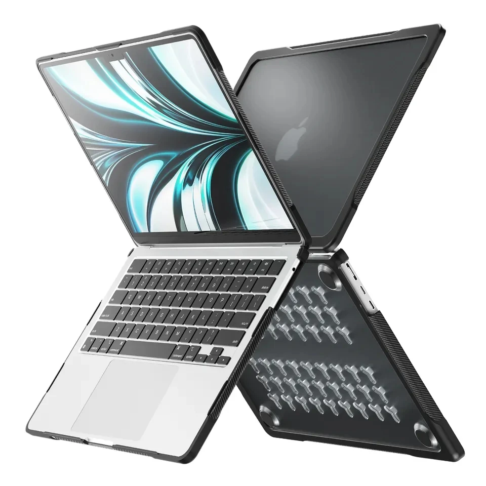 TPU+PC Shockproof Carbon Fiber Case For Hard Shell For Macbook Air13.6 2022 M2 A2681