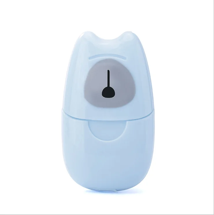 
Hot Sale Outdoor 50Pcs Blue Pink Green Hand Wash Tablet Foam Hand Washing Tablets Mini Portable Scented Paper Paper Soap In Box 