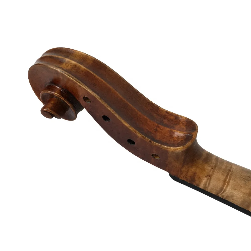 Factory price 100% handmade professional antique yellow brown violin with natural flamed maple