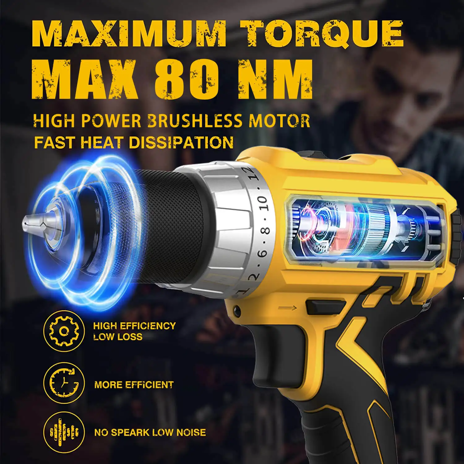 Best Seller Industrial Grade Power Drills Portable Hand Lithium Battery Cordless Drill
