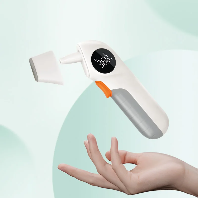 Digital Ear Thermometer Dual LED Display Fahrenheit to Centigrade Adjustable High Accuracy Temperature Gauge Sensor