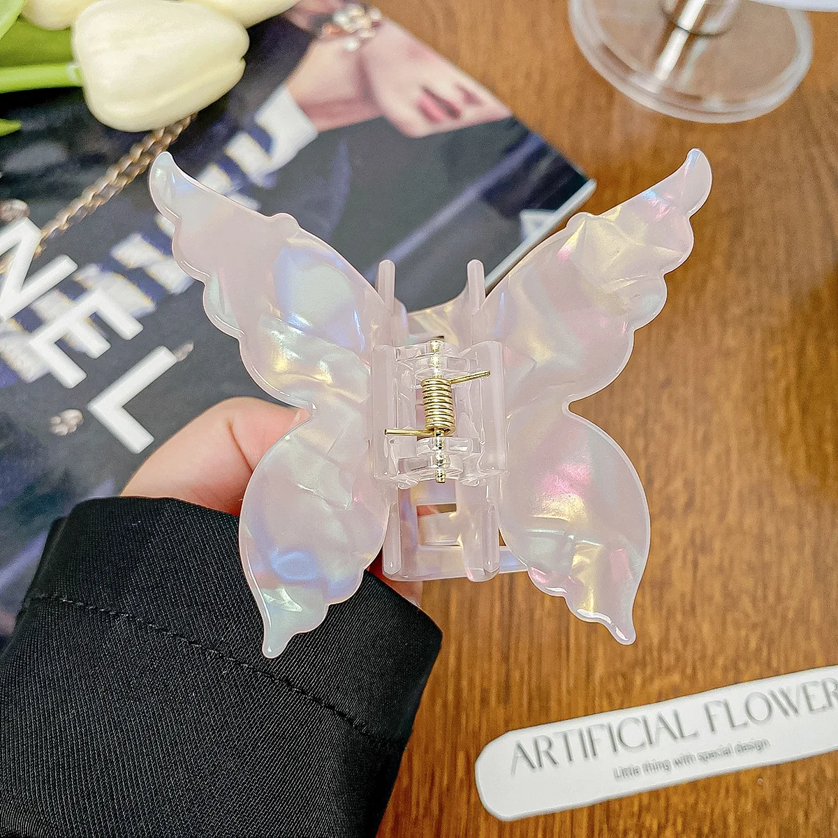 Shark Clip Large Acetic Acid Hair Grab Butterfly Hairdressing Accessories Barber Styling Female Back Hairpin Hair Clip