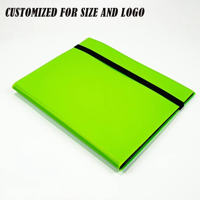 Multiple Colors PP Plastic Trading Game Card Binder with Black Strap 360 Side Loading Album Book for Kids Organization