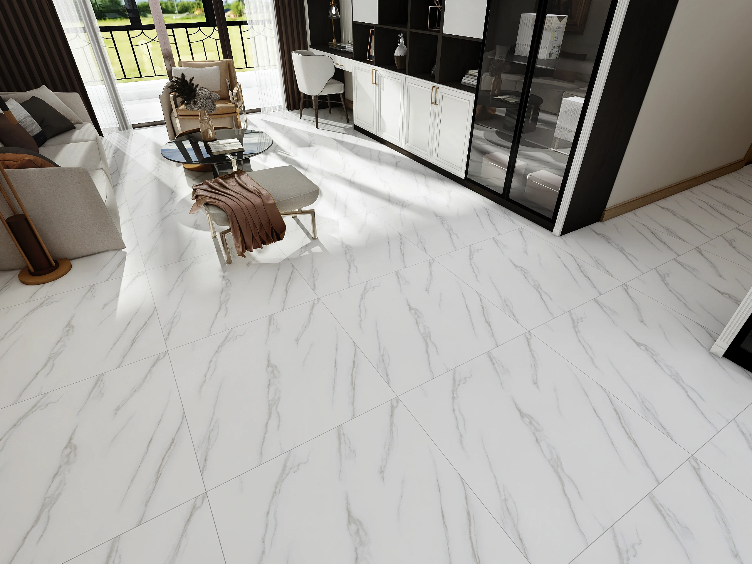 America Hot Sale PVC FLOOR Waterproof PVC  vinyl flooring that looks like marble pvc floor self adhesive