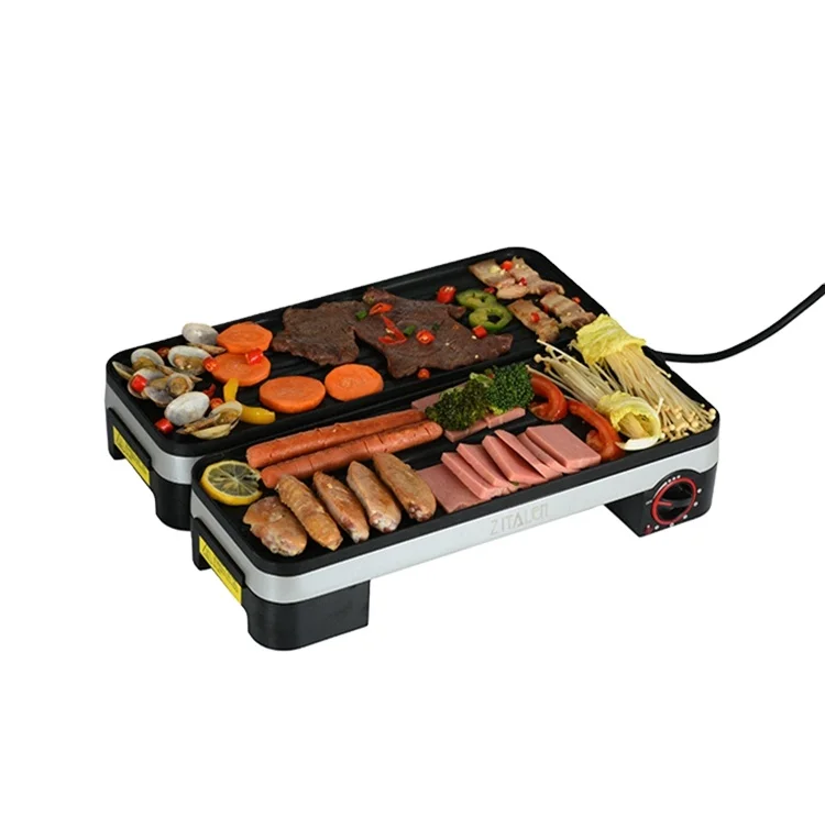 Электрическая квадратная Сковорода-гриль сковорода с слойное антипригарное