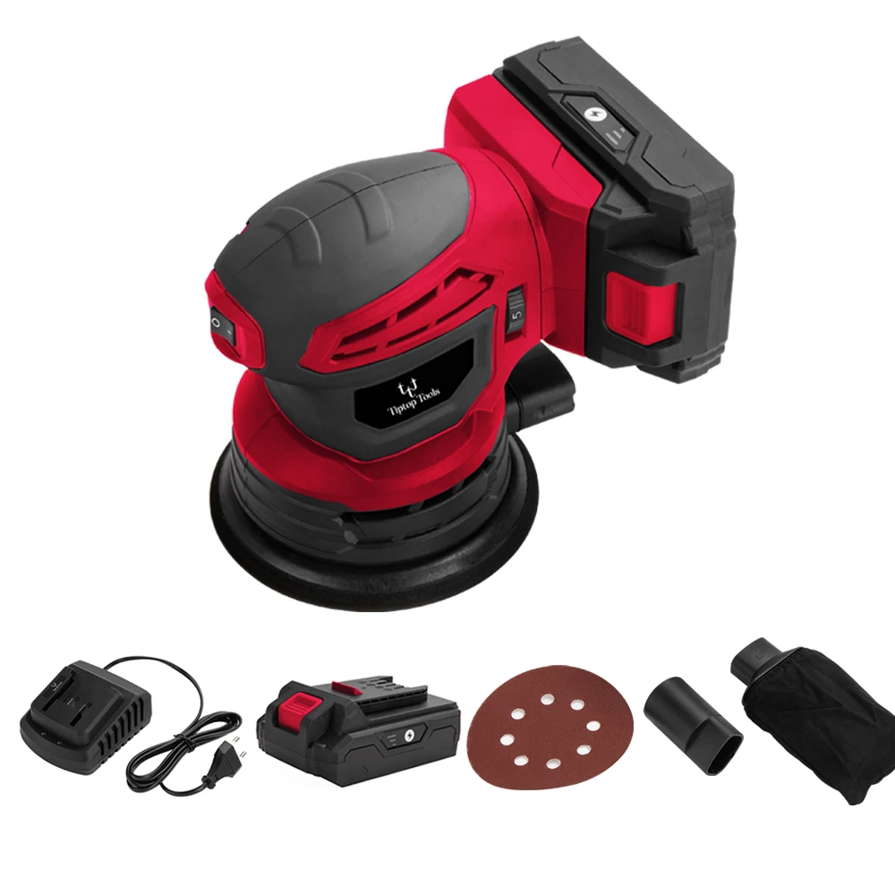 Customized 20V Lithium Battery Random Orbital Sander Machine 125mm 6 Variable Speed Cordless Power for Wood