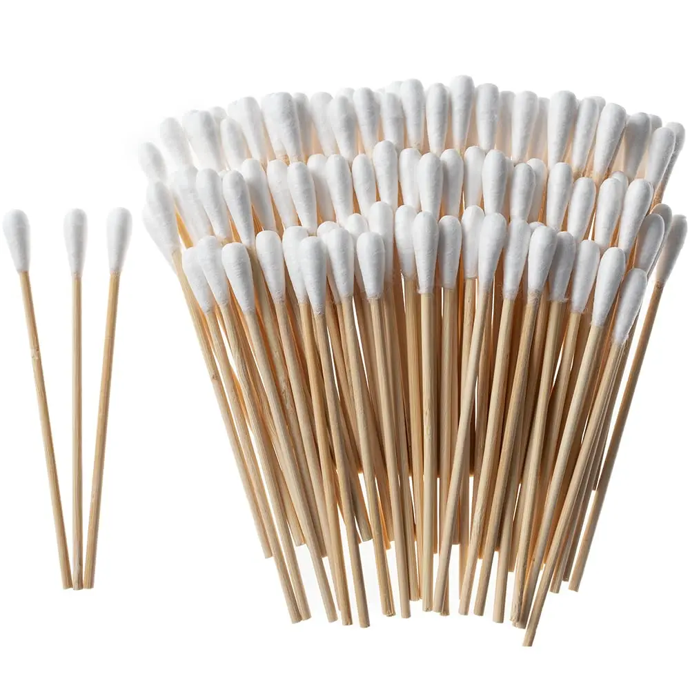 Double Headed Organic Cotton Swab Makeup Remover Disposable Eco Friendly Cotton Bud Cotton Ear Swabs Paper Stick