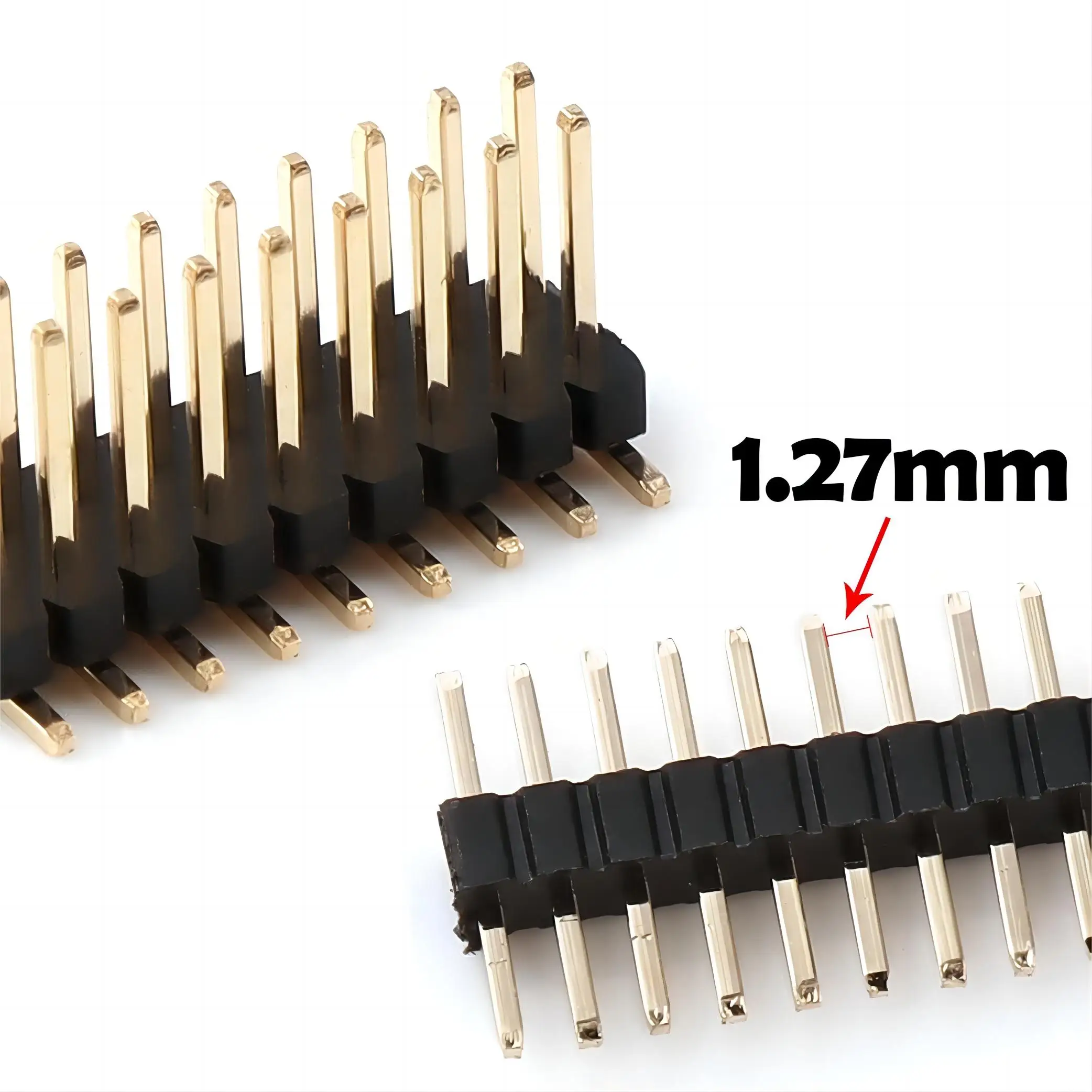 1.27 Pin Headers Male Dual Rows SMT Type 2-40Pins Pitch 1.27mm pin header connector
