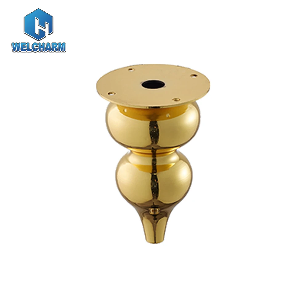Modern Golden Furniture Hardware Sofa Feet Coffee Table Leg Gourd Vase Shape Tv Cabinet Sofa Leg