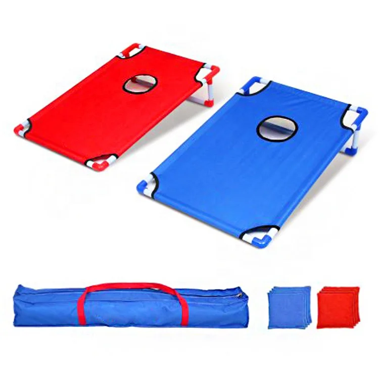 Outdoor Sport and Portable PVC Framed Corn Bean Bag Toss  Game Set With Carrying Case