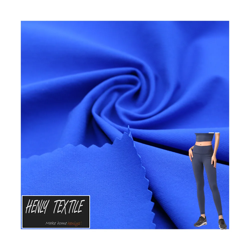 HT220604 75%NYLON 25%SPANDEX 170GSM TRICOT Fabric for Sportswear Lycra Spandex Fabric 4 Way Stretch Fabric Knitted Medium Weight