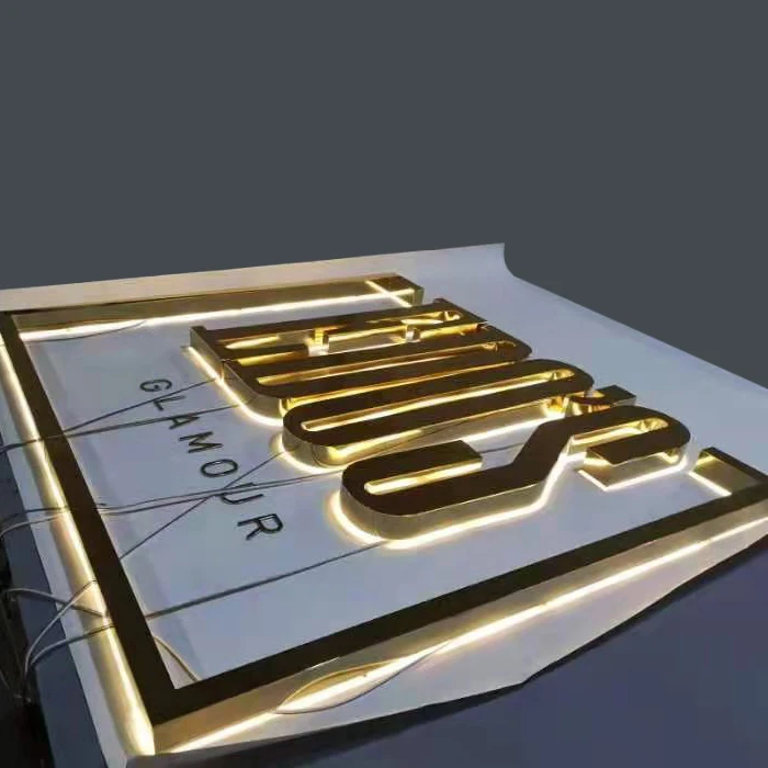 Пользовательская лазерная резка 3d титановая вывеска 304 зеркальная нержавеющая сталь буквенная для