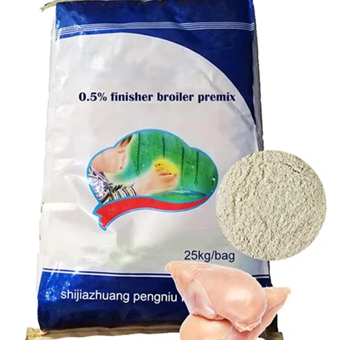 Growth promoting feed for broiler chickens  premix feed for laying hens