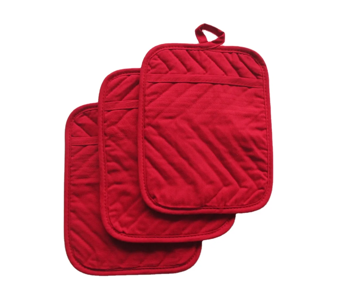 
Ready to Ship Item Kitchen Use Heat Resistant Black Pot Holder with Pocket Hot Pad 