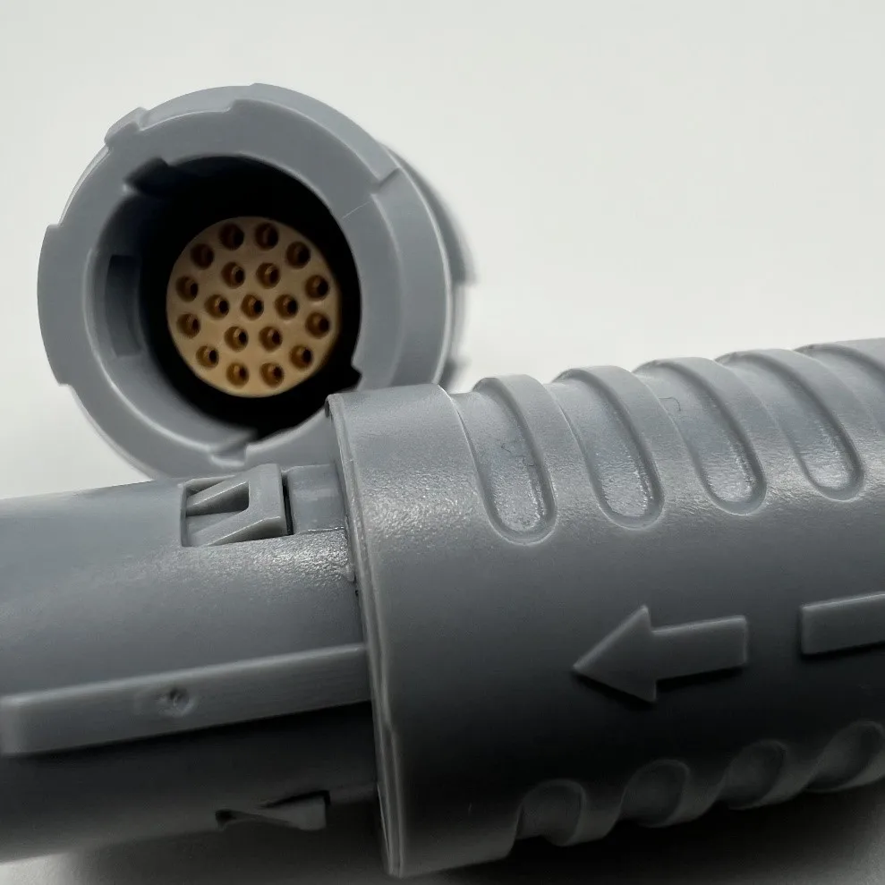 Connector manufacture LEMOS PKA PKG PAG  ODUS  S21M S11M G51M G11M 2 to 14 pins plastic 14mm hole size   push connector