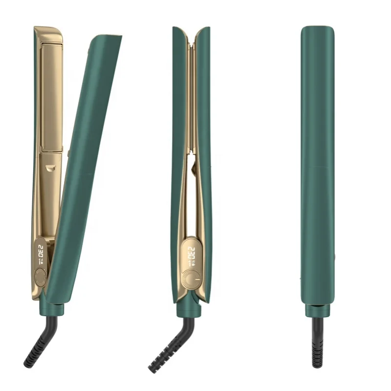 Portable Salon Nano Titanium Tourmaline Infrared Hair Straightener Flat Iron