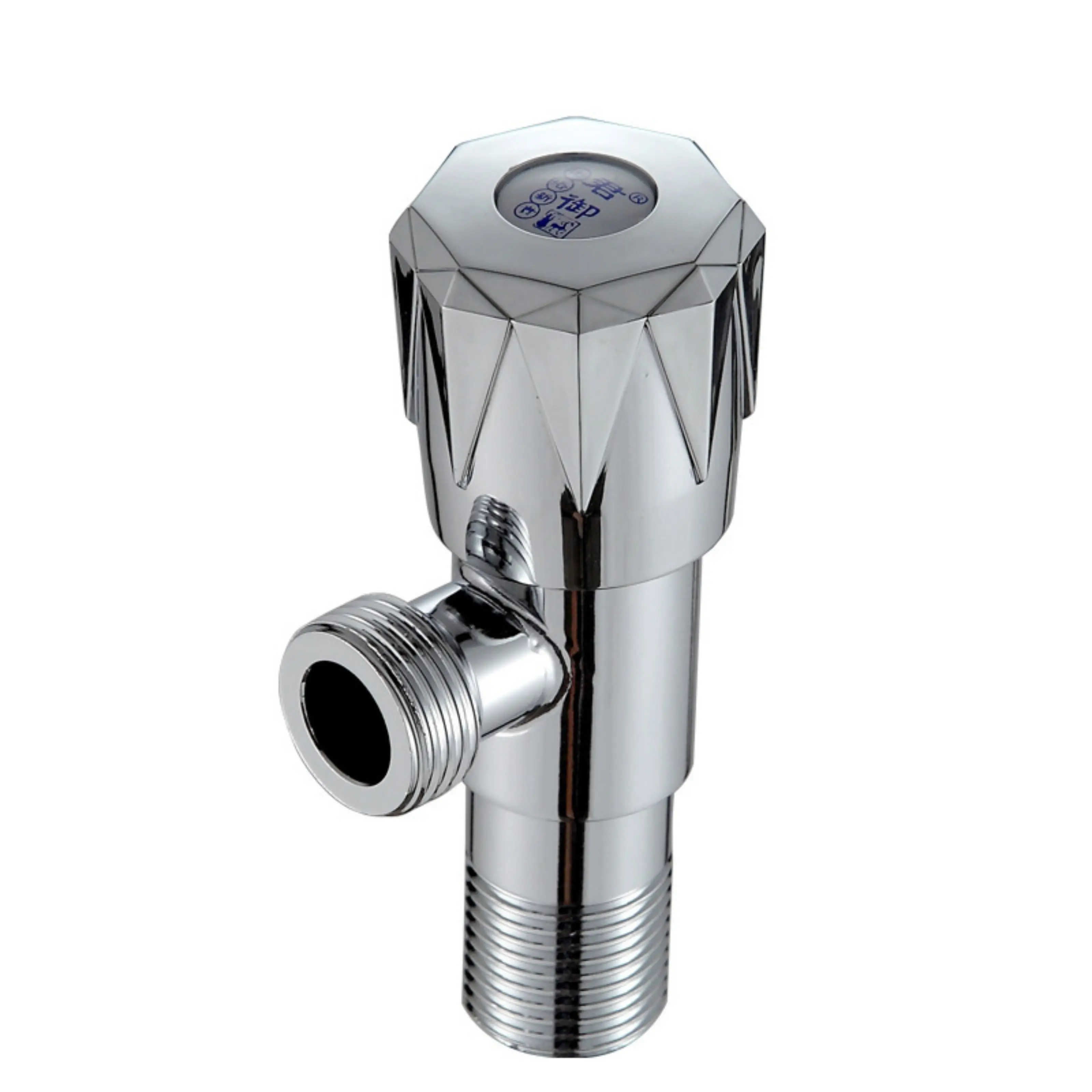 Хромированный Угловой клапан с цинковой ручкой, угловой клапан, латунный угловой клапан