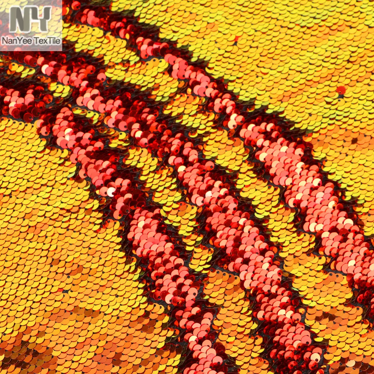 Nanyee Textile Super Shiny Fish Scale Ombre Iridescent Brown Sequin Fabric