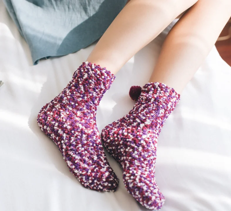 Fashion Cupcakes Bed Socks Winter Coral Fleece Velvet Fluffy Warm Floor Cupcake Gift Socks