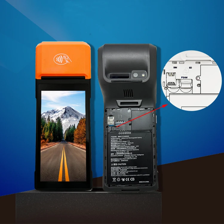 Android 13.0 OS 8.1 Handheld POS Machine Terminal Printer Mobile POS Portable POS with Thermal Receipt Printer