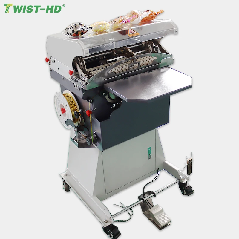 Pneumatic Twist Tie Machine Flower Wind for Bakery Bread and Gift Single Wire Tying Fan-shape Ties