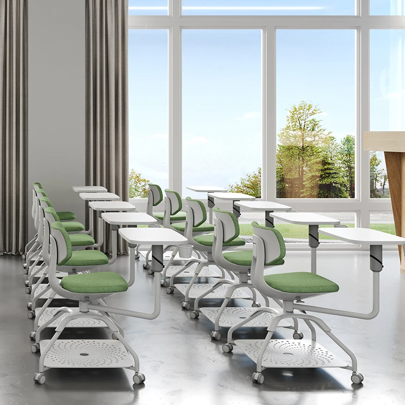 Colleague University School Classroom  Students Furniture Students  Wheels PP with Writing Table Training Chair