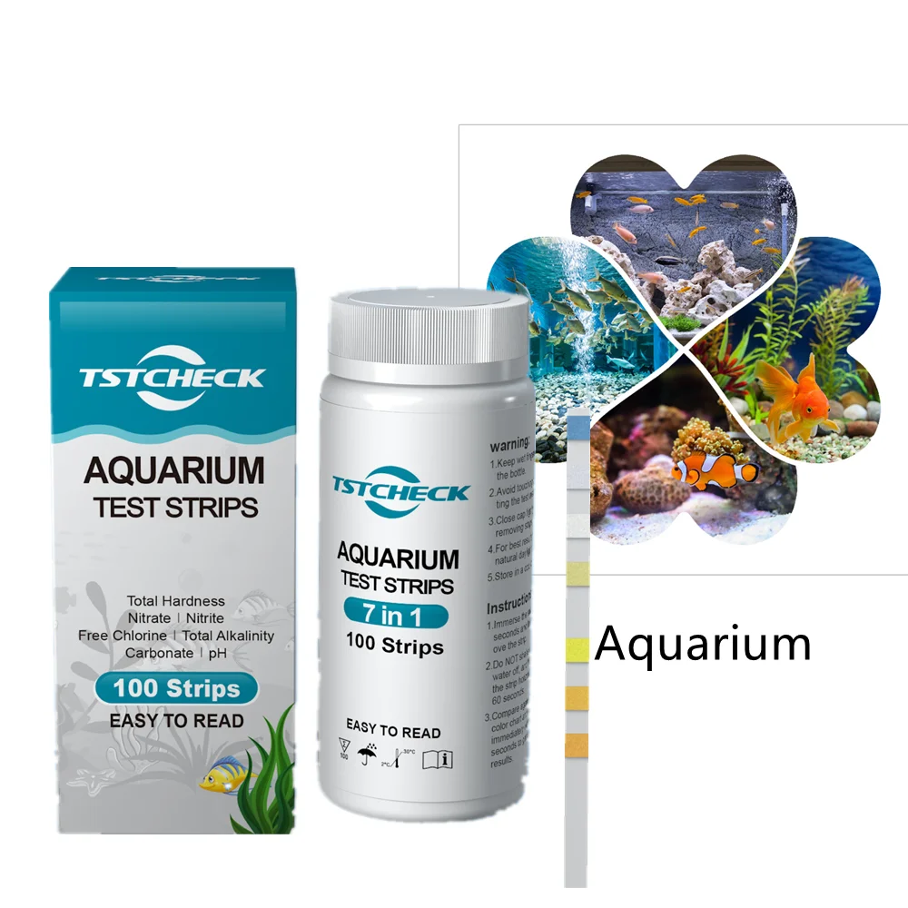 aquarium water test kits 7way tropical betta fish tank test strips for saltwater freshwater turtles agriculture corals pets farm